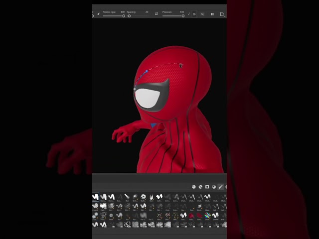 Pt 2. Texturing my Spider-Man project in Substance Painter #spiderman #spiderverse