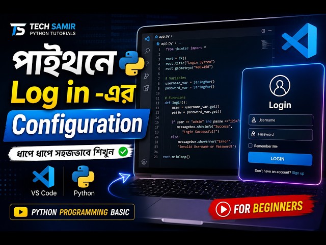 পাইথনে Log in  -এর Configuration এর বর্ণনা।