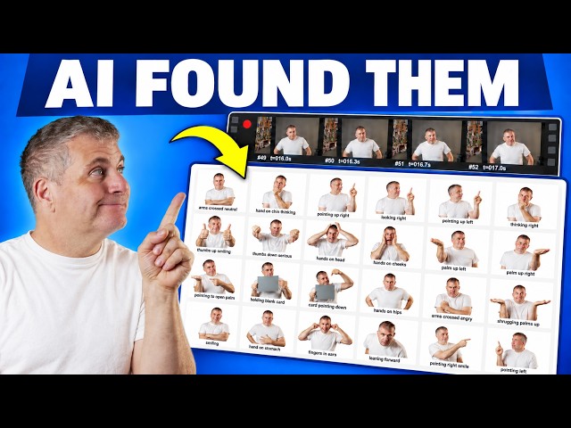 I Turned a 2-Minute Video Into 20 Real Thumbnail Poses