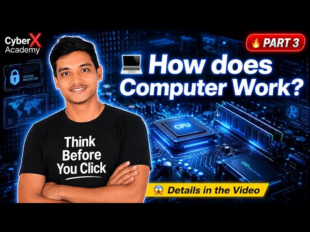 How does a Computer work ? 💻 | CPU, RAM, SSD & OS Explained | Cybersecurity Course Part 3