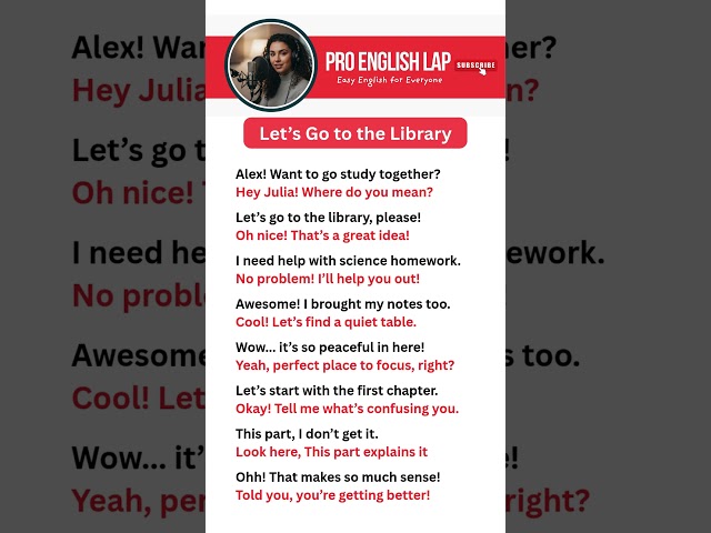 Let’s Go to the Library | English Lessons for Beginners #LearnEnglish #english  #englishspeaking