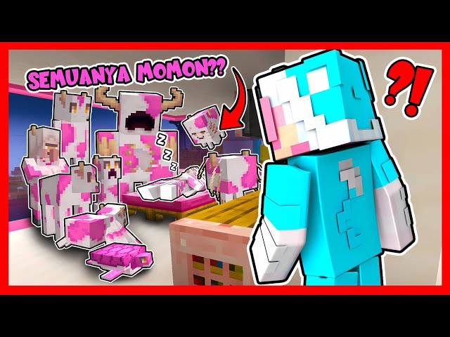MOMON SLEEPS AND IS COME BY ALL THE MOMON-SHAPED MOBS!! Feat @sapipurba Minecraft