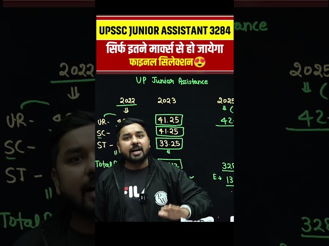 UPSSC Junior assistant 3284 कितने मार्क्स पर होगा सिलेक्शन  #upssc #upssscja #upsssc #shorts