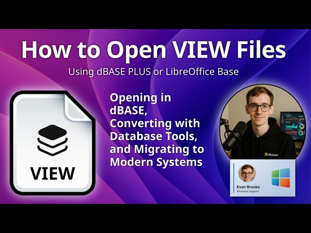 How to Open VIEW Files (dBASE IV View)