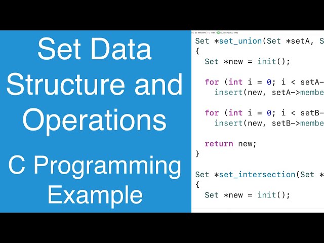 Set Data Structure And Operations | C Programming Example