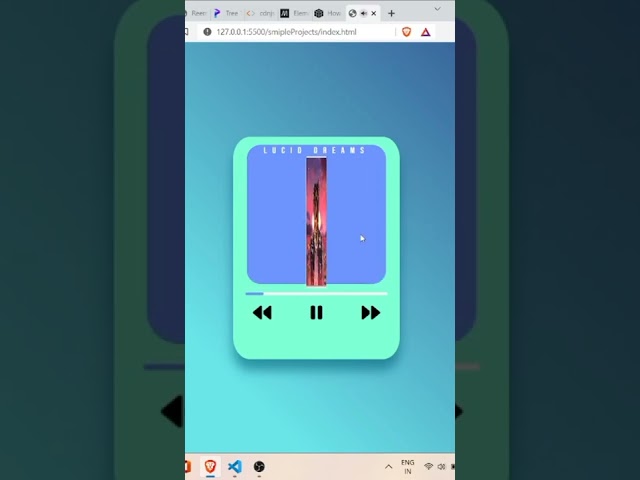 Music Player with #HTML #CSS and #javascript