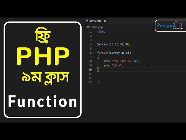 PHP Function Argument Bangla Tutorial for Beginners | PHP Function | Pentanik IT