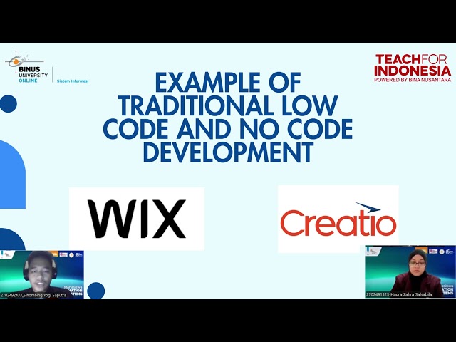 LOW CODE VS NO CODEDEVELOPMENT