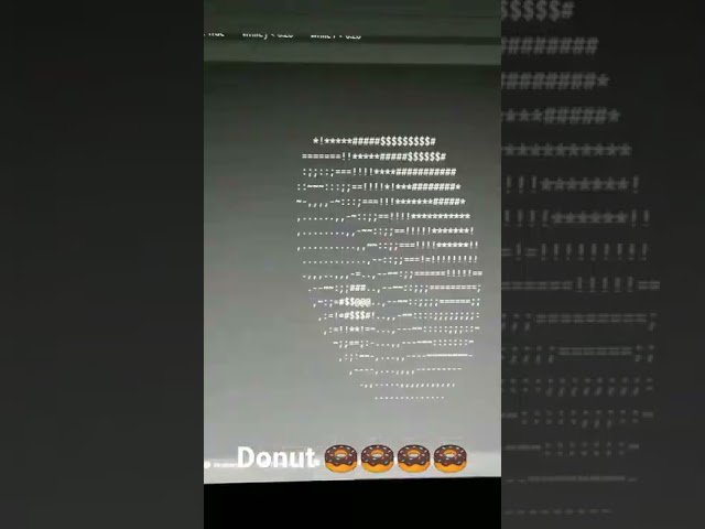 using python language make a donut 🍩 🍩 #donuts #python @dipeshgoyal99