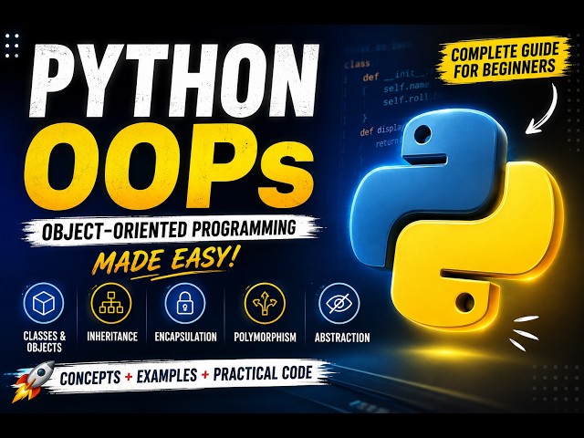 Python OOPs Tutorial 🔥 | Object-Oriented Programming in Python | Complete Beginner Guide