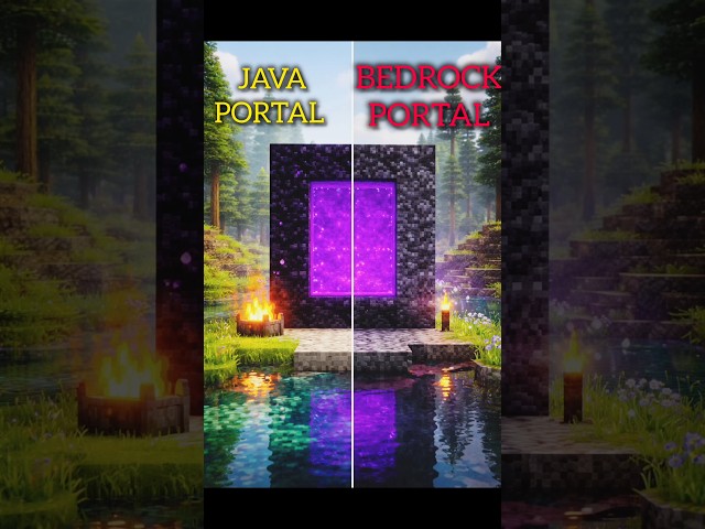 Minecraft Java Vs Bugrock Portal 💀⚠️