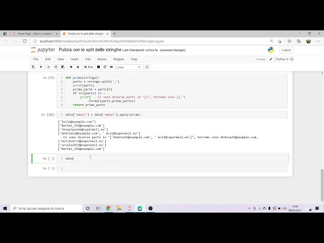 Data Cleaning : The use of split method in the data cleaning