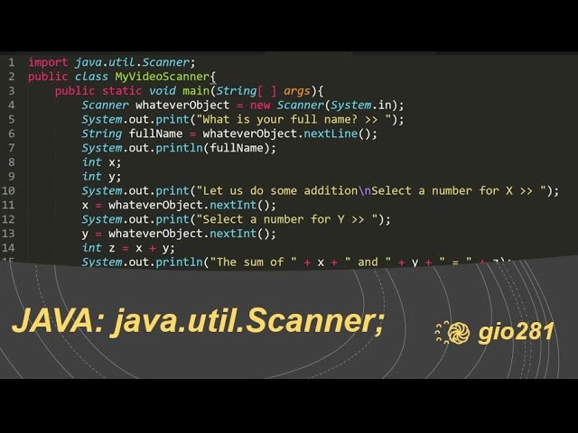 JAVA: Using Scanner (java.util.Scanner)