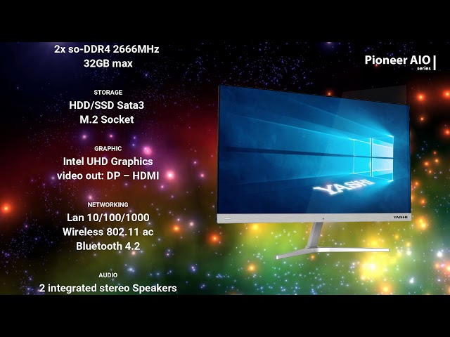Pioneer Personal COmputer all in One frameless. Style & design