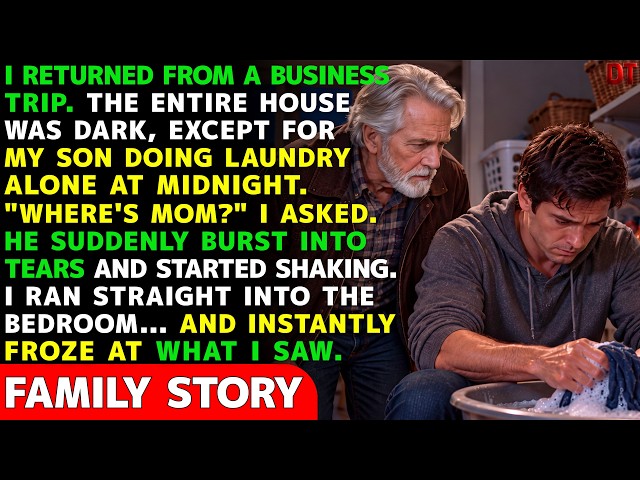 I Returned From A Business Trip — The House Was Dark Except For My Son Doing Laundry At Midnight.