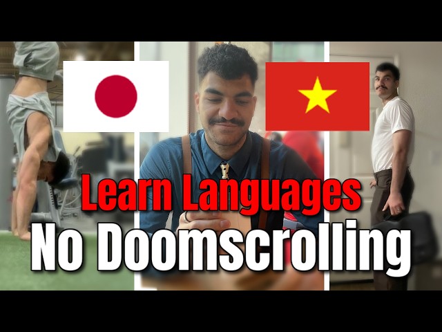 A language learning system to replace doomscrolling
