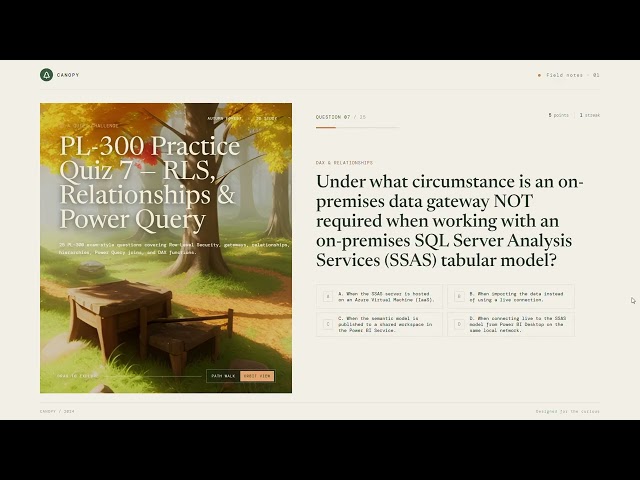 PL 300 Practice Quiz  - RLS, Relationships & Power Query