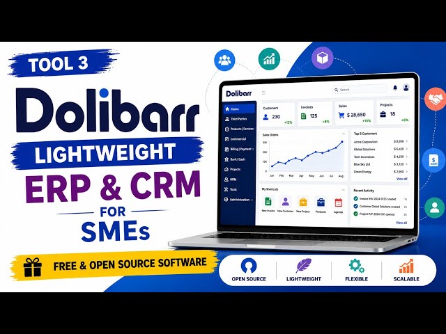 Tool 3 - Dolibarr: Lightweight ERP & CRM for Small Business | Free & Open Source Software | Uplatz