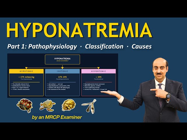 Hyponatremia Explained | Pathophysiology, SIADH & Classification | by an MRCP Examiner