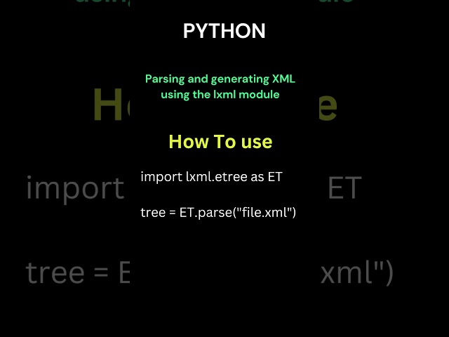 Python - Parsing and Generating XML using the lxml Module