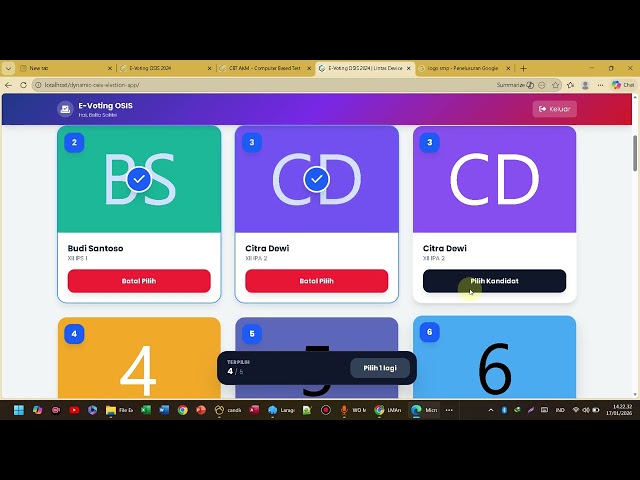 Aplikasi e voting osis multi kandidat (formatura)