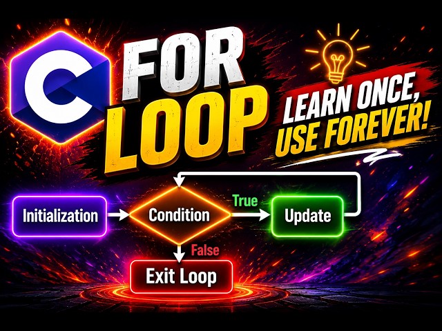 Tutorial 14:Learn For Loop in C in 10 Minutes | Beginner Friendly