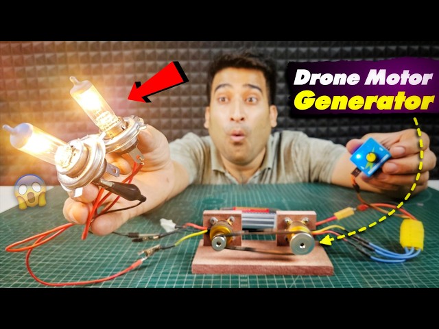 O Bhai Drone Motor Se Banaya Generator 😱 Itna Powerful Hoga Ummid Nahi Thi?