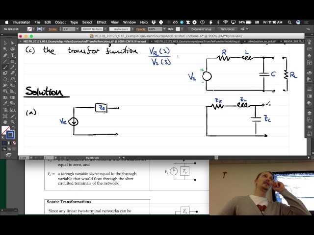 System Dynamics and Controls: Lecture 018 Equivalent sources and transfer functions example.
