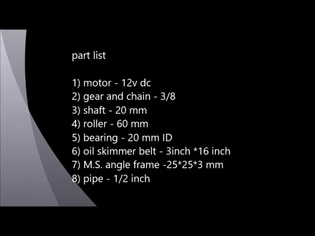 Belt type oil skimmer