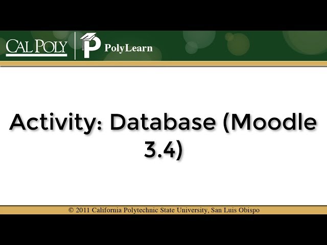 Activity: Database
