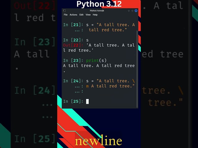 Python 3.12 - full course - newline