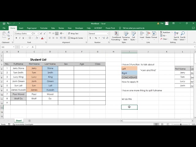 SOME TIPS OF PROJECT STUDENT LIST IN EXCEL
