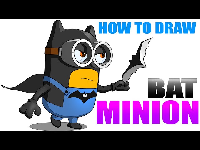 HOW TO DRAW A MINION | BATMAN MINION DRAWING