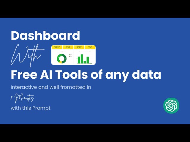 How to make a Dashboard with Chatgpt in two Click, Free Prompt given in !