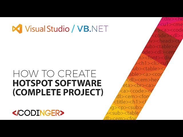 VB NET - How to create Hotspot Software (Complete Project)