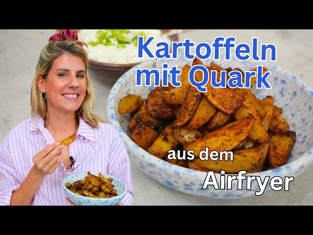 Crispy potatoes from the air fryer | with quark | Felicitas Then
