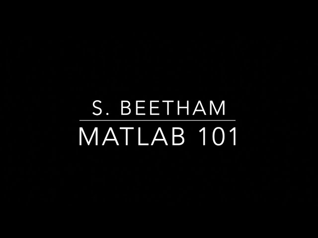 MATLAB 101