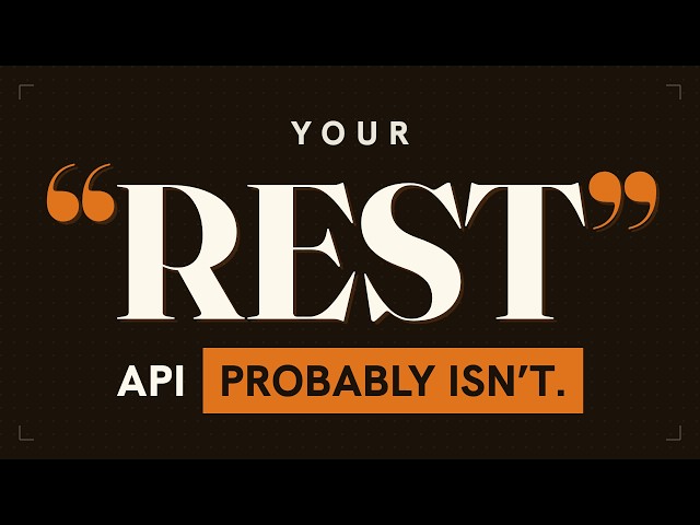 API Design - What REST Actually Is?