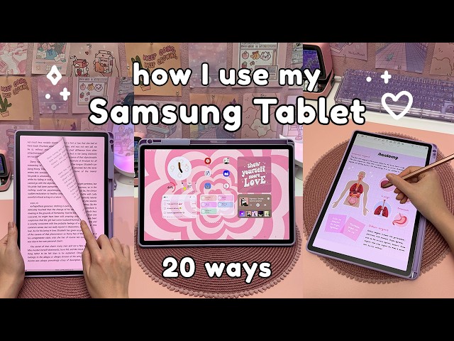 20 ways I use my Samsung tablet 💗✏️ | galaxy tab S9+ | android apps