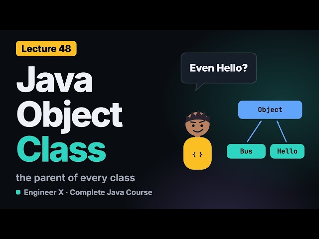 Java Object Class Explained: equals, hashCode, toString and getClass | Java Course L48