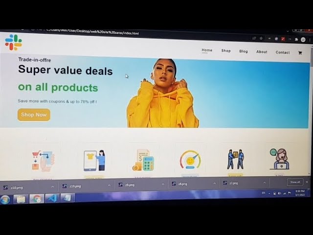 Build Ecommerce website using (html, css, js)