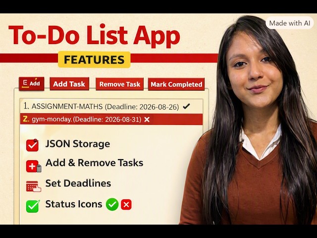 Build a To‑Do List App with Python – GUI + JSON Storage! #pythonprogramming  #python #gui