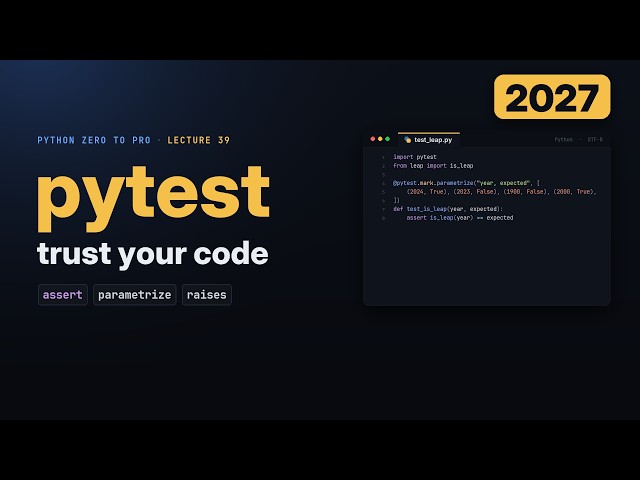 Testing Python With pytest: Catch Bugs in AI-Written Code (2027)