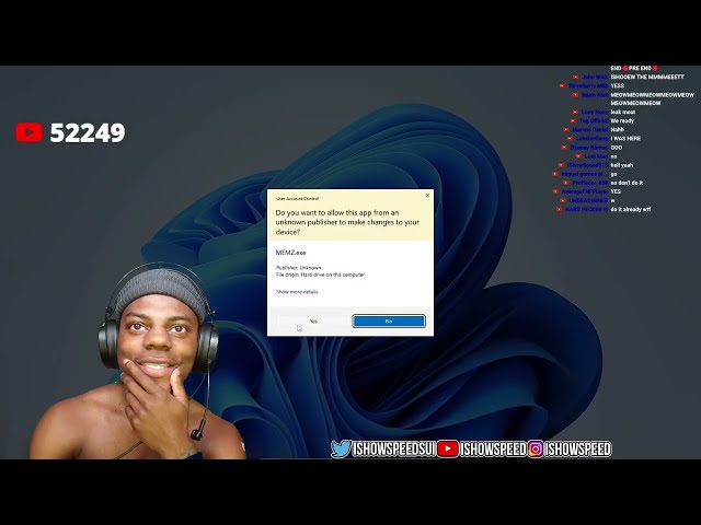 IShowSpeed Downloads a Virus and DESTROYS His Computer
