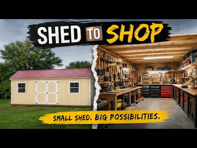DIY Shed to workshop - miter station, table saw, dust collection