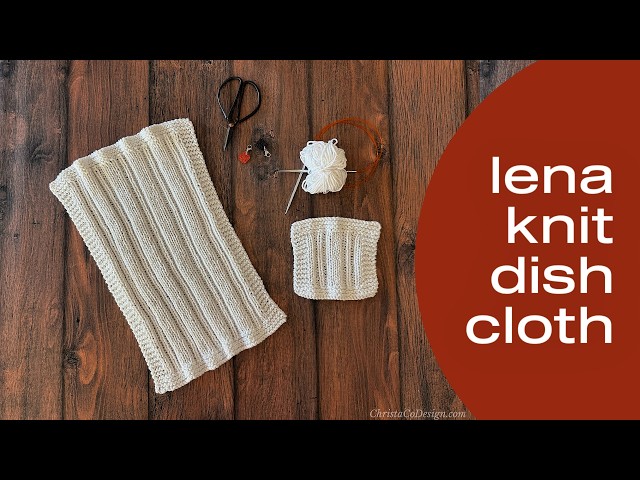 Easy Lena Dishcloth Pattern with Simple 2 Row Repeat Video