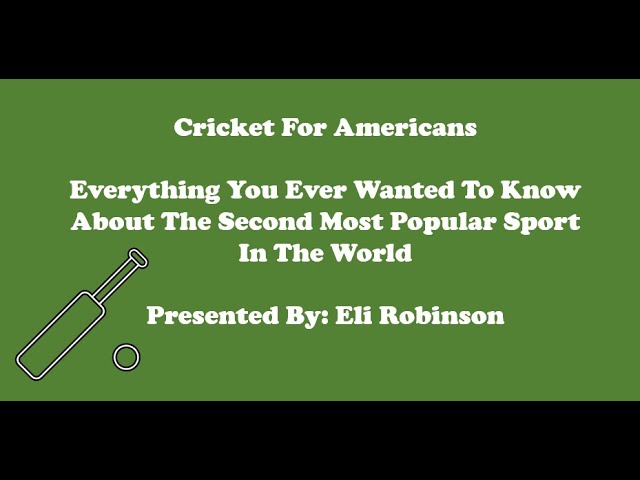 Cricket for Americans