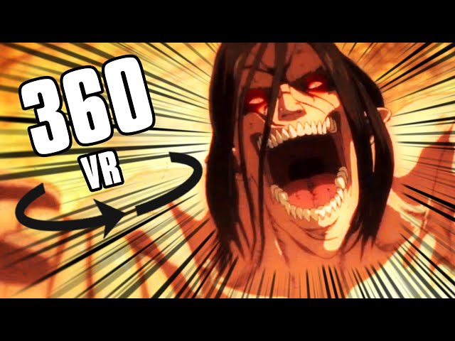 360° EREN TITAN EATS YOU! | Titan Village Escape VR