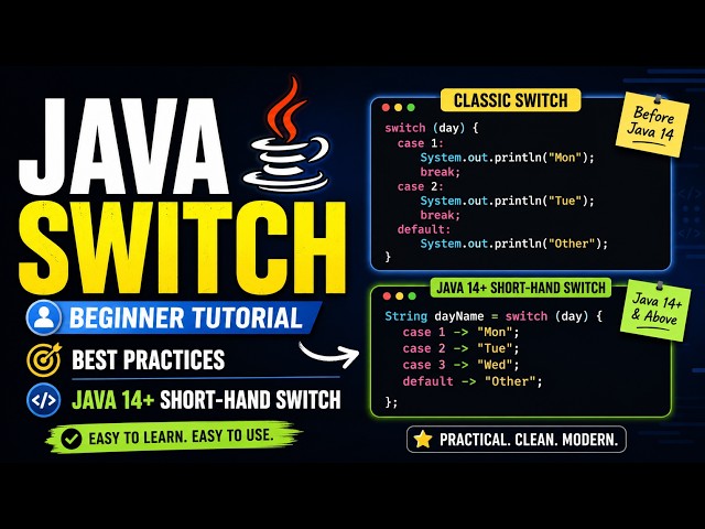 Java Switch Statements Explained | Beginner to Java 14+ Short-Hand Switch