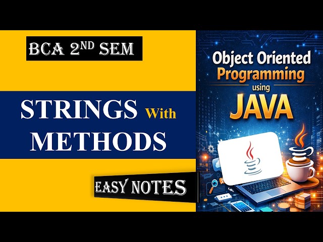 Introduction to String | String Methods | Java Programming | BCA |B.tech | MCA | One Bit Extra |